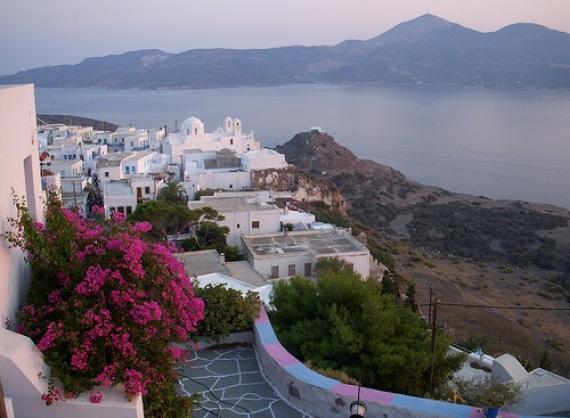 'Plaka Milos Flower View at Magic Hour' - Μήλος